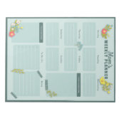 ワイルドフラワーウィークリーカレンダー ノートパッド (正面)