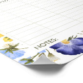 ワイルドフラワーウィークリープランナー印刷可能 ポスター (角)