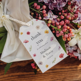 ワイルドフラワーウェディングのお願いありがとう ギフトタグ