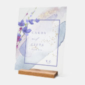 ワイルドフラワーウェディングカード&ギフトパーリID954 アクリルサイン (傾斜)