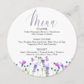 ワイルドフラワーウェディングシャワーパープルワイルドフラワー メニュー (正面)