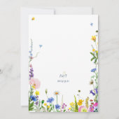 ワイルドフラワーウェディングパーティー招待状 招待状 (裏面)