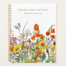ワイルドフラワーウェディングプランナーパーソナライズされた- Notebook プランナー手帳