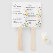 ワイルドフラワーウェディングプログラムファン ハンドファン (正面&裏面)