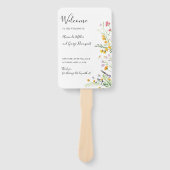 ワイルドフラワーウェディングプログラムファン ハンドファン (正面)