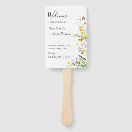 ワイルドフラワーウェディングプログラムファン ハンドファン