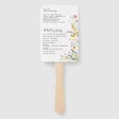 ワイルドフラワーウェディングプログラムファン ハンドファン (裏面)