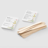 ワイルドフラワーウェディングプログラムファン ハンドファン (組立なし)