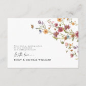 ワイルドフラワーウェディングレセプションエンクロージャカード エンクロージャーカード (裏面)