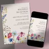 ワイルドフラワーウェディングレセプションオンリーカントリーフローラ 招待状