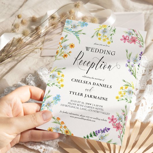 ワイルドフラワーウェディングレセプションオンリーデリケートフローラ 招待状