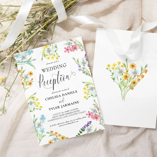 ワイルドフラワーウェディングレセプションオンリーデリケートフローラ 招待状