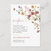 ワイルドフラワーウェディングレセプションカード エンクロージャーカード (正面)