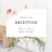 ワイルドフラワーウェディングレセプション招待状テンプレート ポスター