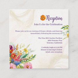 ワイルドフラワーウェディングレセプション エンクロージャーカード