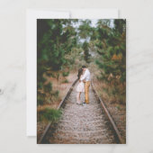 ワイルドフラワーウェディング写真で日付を保カスタム存 招待状 (裏面)