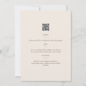 ワイルドフラワーウェディング招待フローラプリントまたはデジタル 招待状 (裏面)