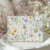 ワイルドフラワーウェディングRSVPカードパステル 招待状