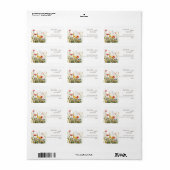 ワイルドフラワーウェディングRSVP差出人住所 ラベル (フルシート)