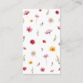 ワイルドフラワーウェディングRSVP QRコード エンクロージャーカード (裏面)