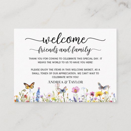 ワイルドフラワーウェルカム抱き枕バスケット座席表 エンクロージャーカード (正面)