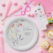ワイルドフラワーウェルカム ペーパープレート (パーティー)