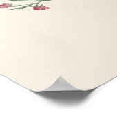 ワイルドフラワーウォータカラーフローラウェルカムベビーシャワー ポスター (角)