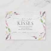 ワイルドフラワーウォータカラーフローラブライダルシャワーゲーム エンクロージャーカード (正面)