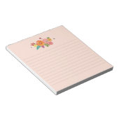 ワイルドフラワーウォータカラーフローラブーケイニシャル ノートパッド (アングル)