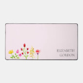 ワイルドフラワーウォータカラーフローラボホシックモダン デスクマット (正面)