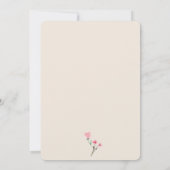 ワイルドフラワーウォータカラーフローラボホシック 招待状 (裏面)