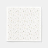 ワイルドフラワーウォータカラーフローラ春夏 スタンダードカクテルナプキン (正面)