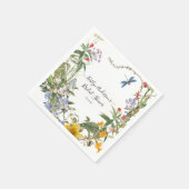 ワイルドフラワーウォータカラーフローラn蜂ブライダルシャワー スタンダードカクテルナプキン (角)