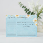 ワイルドフラワーウォータカラーブライダルシャワーレシピカード (スタンド正面)