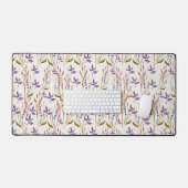 ワイルドフラワーウォータカラープリント デスクマット (キーボード&マウス)