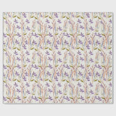 ワイルドフラワーウォータカラープリント ラッピングペーパー (フラット)