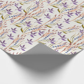 ワイルドフラワーウォータカラープリント ラッピングペーパー (角)