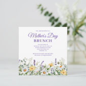 ワイルドフラワーウォータカラーマザーズデイ縁どブランチ 招待状 (スタンド正面)