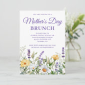 ワイルドフラワーウォータカラーマザーズデイ縁どブランチ 招待状 (スタンド正面)