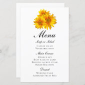 ワイルドフラワーウォータカラー春フローラ結婚のメニュー (正面/裏面)