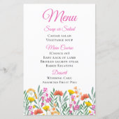 ワイルドフラワーウォータカラー春フローラ結婚のメニュー (正面)