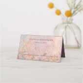 ワイルドフラワーウォータカラー結婚フローラ プレイスカード (裏面)