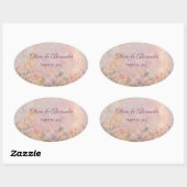 ワイルドフラワーウォータカラー結婚フローラ 楕円形シール (シート)