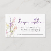 ワイルドフラワーウォーターおむつラッフルベビーシャワー エンクロージャーカード (正面)