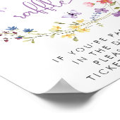 ワイルドフラワーウォーターおむつラッフルベビーシャワー ポスター (角)