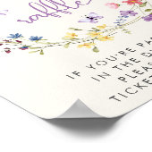 ワイルドフラワーウォーターおむつラッフルベビーシャワー ポスター (角)