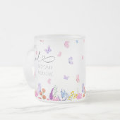 ワイルドフラワーウォーターカラークリスチャン聖書聖句 フロストグラスマグカップ (正面左)