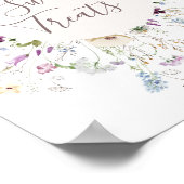 ワイルドフラワーウォーターカラースイートトリートポスター ポスター (角)