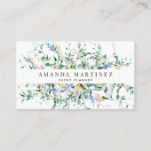 ワイルドフラワーウォーターカラーソーシャルメディア名刺 名刺 (正面)