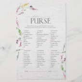 ワイルドフラワーウォーターカラーフォーラルブライダルシャワーゲーム (正面)